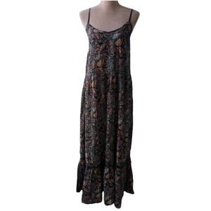 World Market Boho Maxi Dress S/M 100% Cotton Paisley Festival Cottagecore